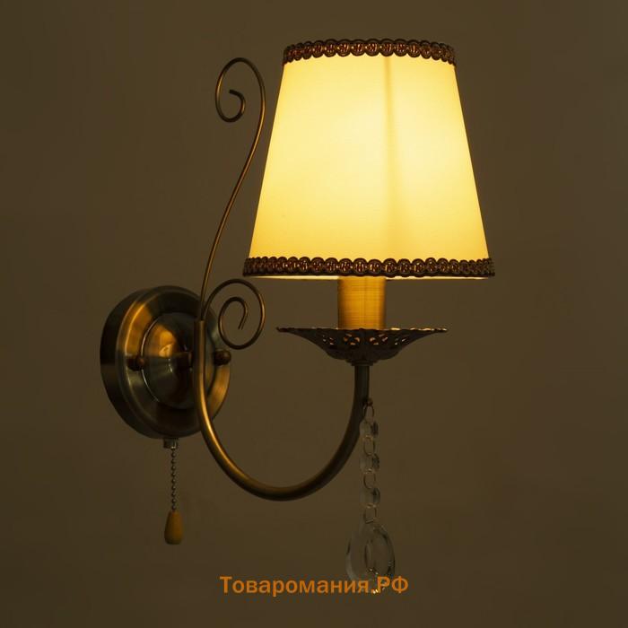 Бра "Глория" 1х40Вт E14 бронза 20х15х35 см.