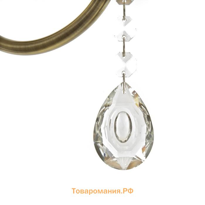 Бра "Глория" 1х40Вт E14 бронза 20х15х35 см.