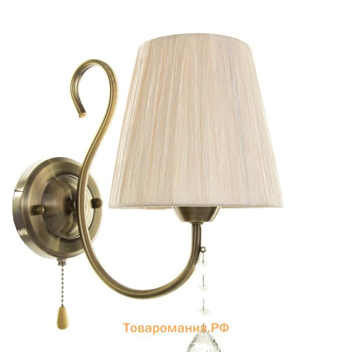 Бра "Доротея" 1х40Вт E14 бронза 20х15х30 см.