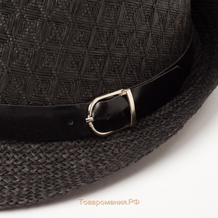 Шляпа мужская MINAKU "Классика", размер 58, цвет черный