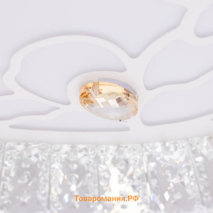 Люстра c ПДУ 661621 LED 90Вт 3 режима 3000-6000К диммер белый 50х50х9 см BayerLux