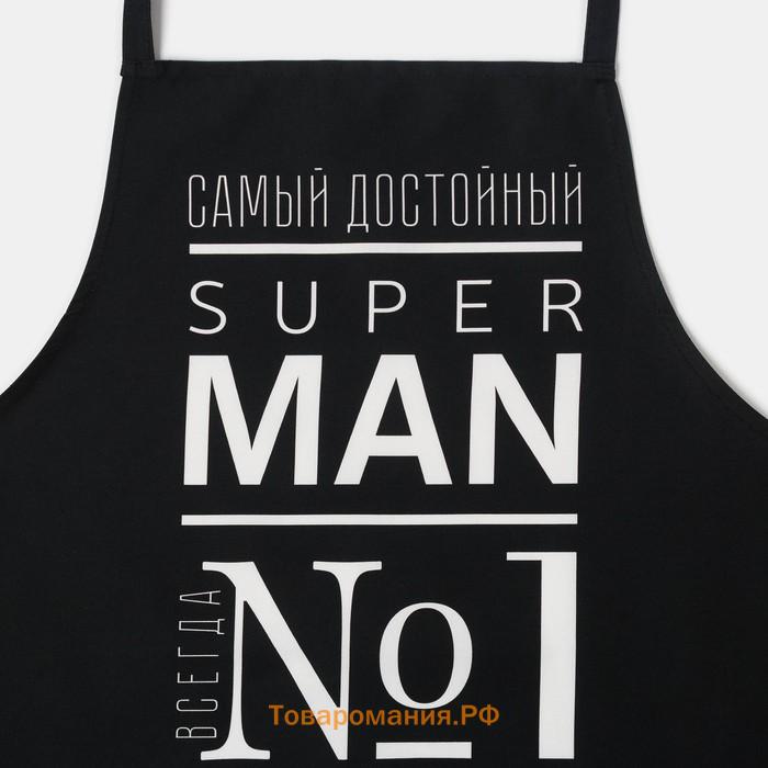 Фартук  Super Man, 73×71 см, 100% хлопок, саржа 190 г/м²