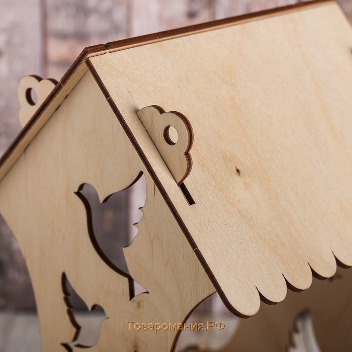 Деревянная кормушка-конструктор «Птички» своими руками, 14.5 × 18.5 × 25 см, Greengо