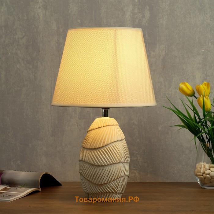 Лампа настольная 32169/1 E14 40 Вт белый с золотой патиной 22×22×36 см RISALUX