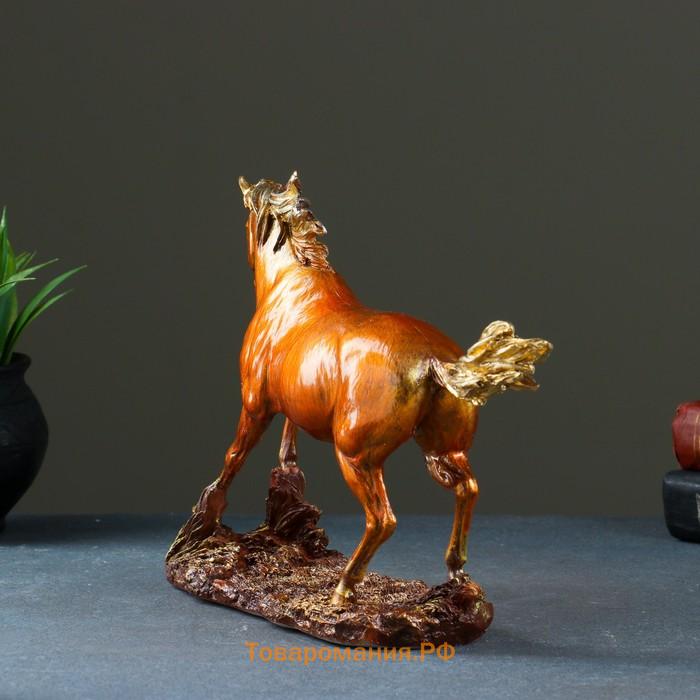 Фигурка полистоун «Конь бегущий», бронза, 32×22 см