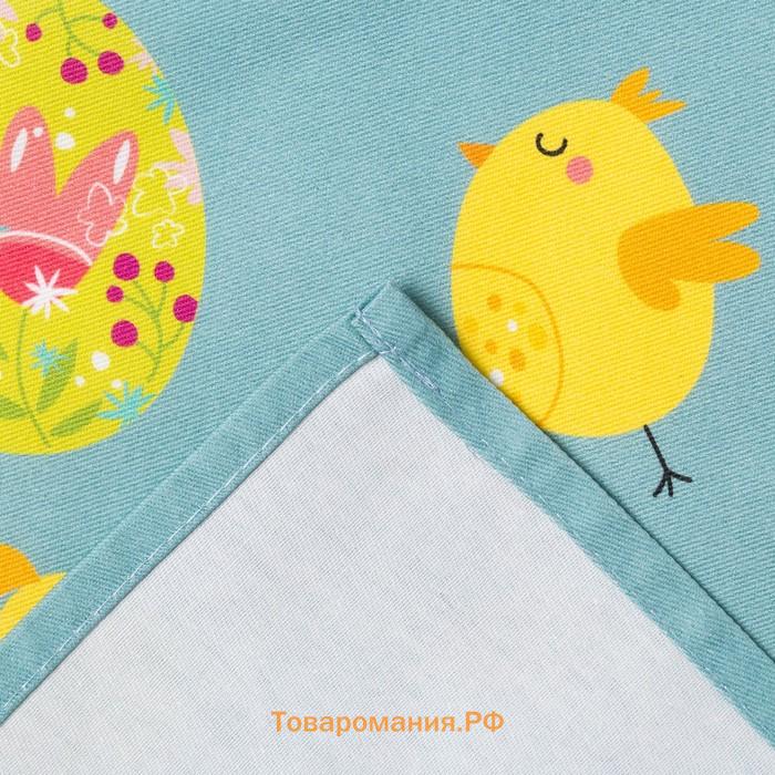 Полотенце «Пасхальные цыплята» 40×73 см, 100% хлопок, саржа 190 г/м²