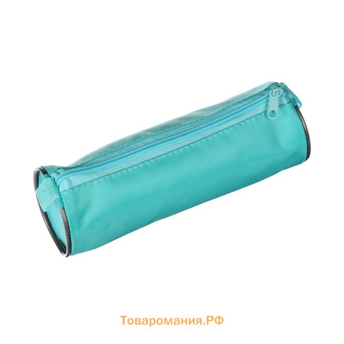 Пенал-тубус мягкий 65 x 210 мм, 1 отделение, Calligrata ПТ-05, мятный