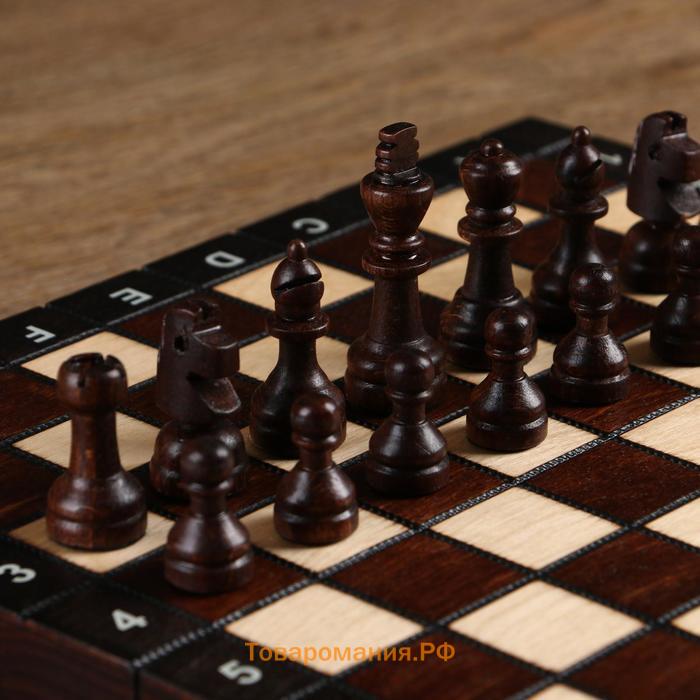 Шахматы польские Madon, ручная работа, 27 х 27 см, король h-6 см. пешка h-2.5 см