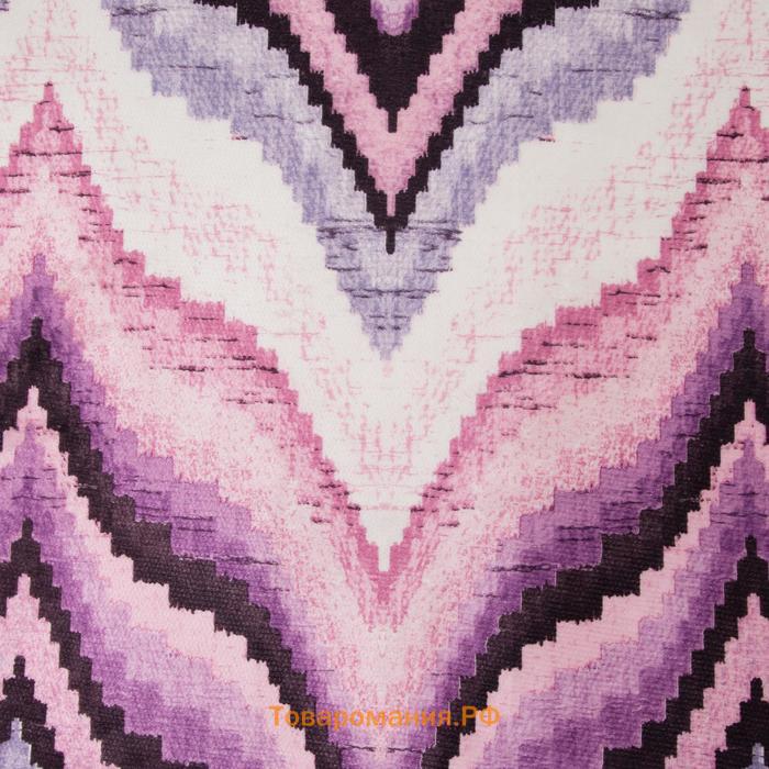 Штора портьерная  «Памир» 230х260 см, цвет фиолетовый, 100% полиэстер, блэкаут