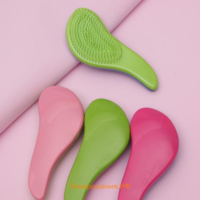 Расчёска массажная, 5.5×15(±1) см, PVC коробка, МИКС