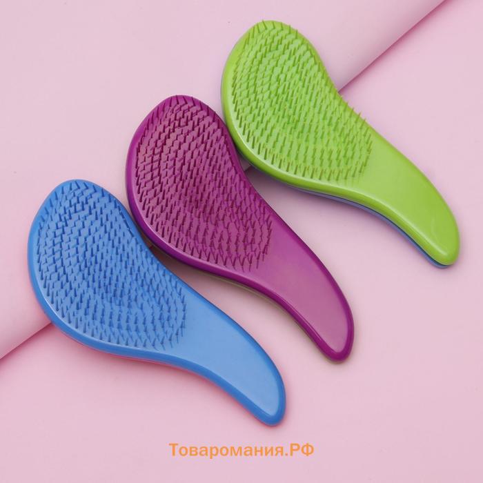 Расчёска массажная, 5.5×15(±1) см, PVC коробка, МИКС