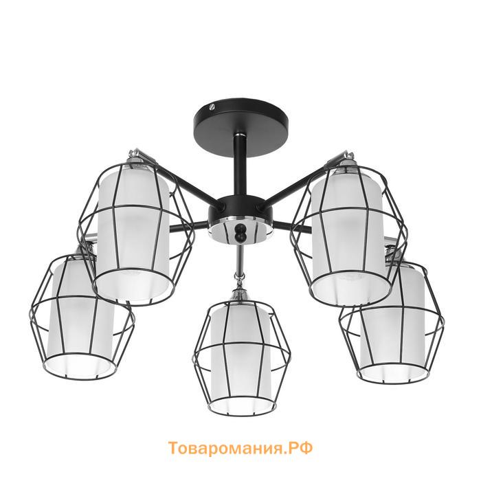 Люстра ГАЛЛОП «8357», 5хЕ27 60 Вт, чёрный