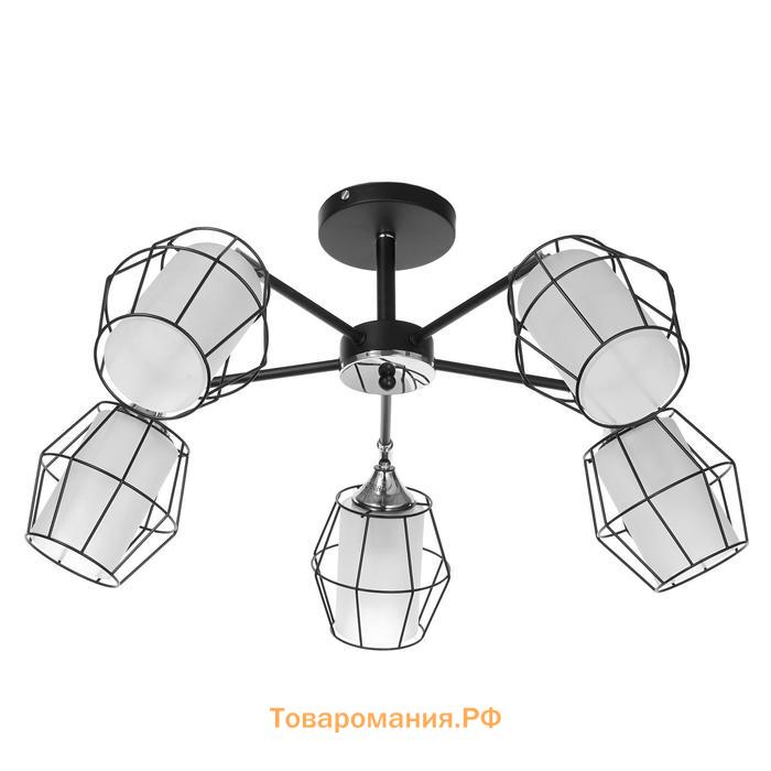 Люстра ГАЛЛОП «8357», 5хЕ27 60 Вт, чёрный