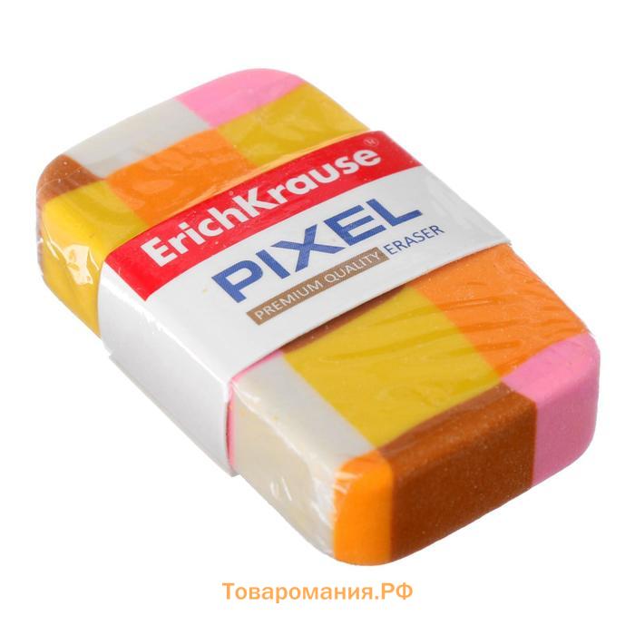 Ластик ErichKrause "Pixel", мягкий, гипоаллергенный, микс (цена за шт)
