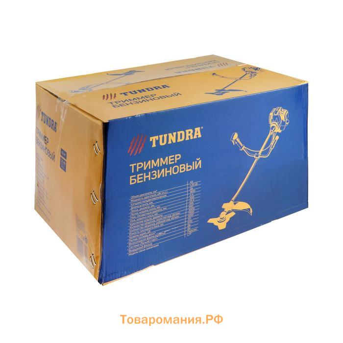 Триммер бензиновый ТУНДРА, Easy-start, леска/нож, 43 см3, 2 л.с., в двух коробках