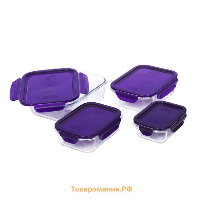 Набор стеклянных контейнеров Oursson 0.37/ 0.63/ 1/ 1.5 л, 4 шт