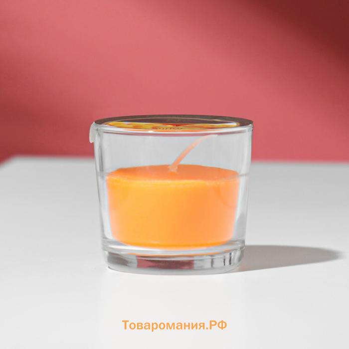 Свеча ароматическая в стакане АЛАНИЯ "Апельсин", 5,5 см