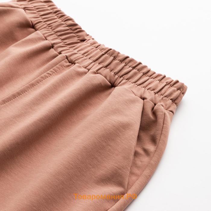 Костюм женский (свитшот, брюки) MINAKU: Casual Collection цвет песочный, размер 48