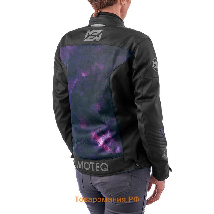 Куртка женская MOTEQ Destiny, текстиль, размер XXS, чёрная, фиолетовая