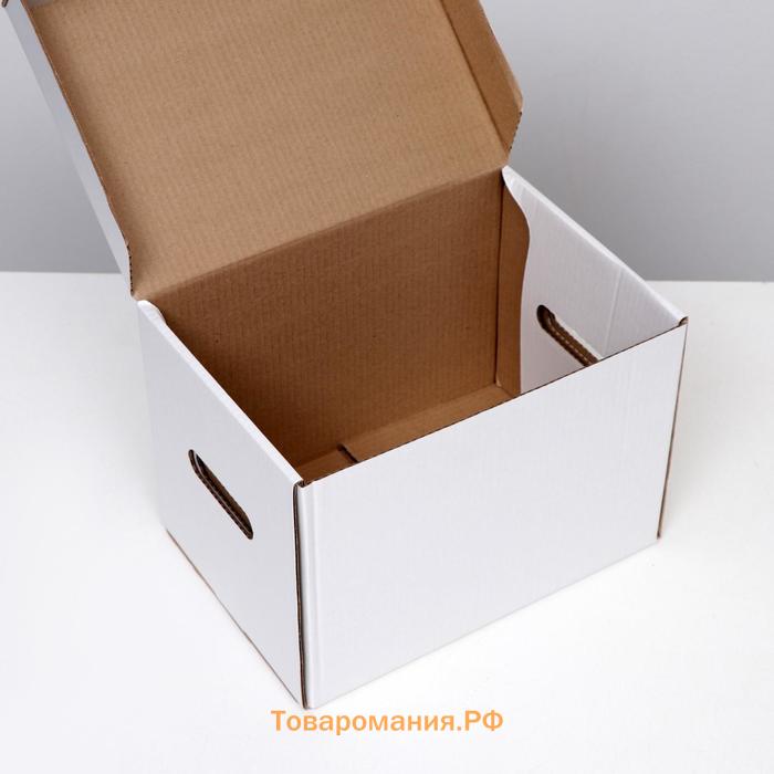 Коробка для хранения «А4», белая, 32.5×23.5×23.5 см