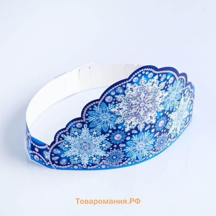 Маска-ободок «Новогодняя корона» синяя