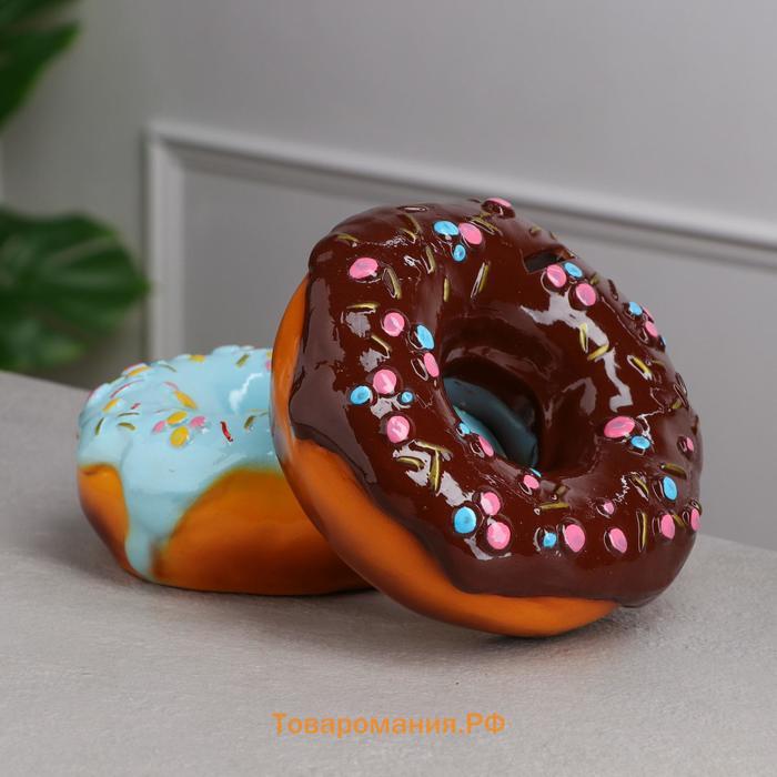 Копилка "Пончик", коричневая, керамика, керамика, 17х7 см