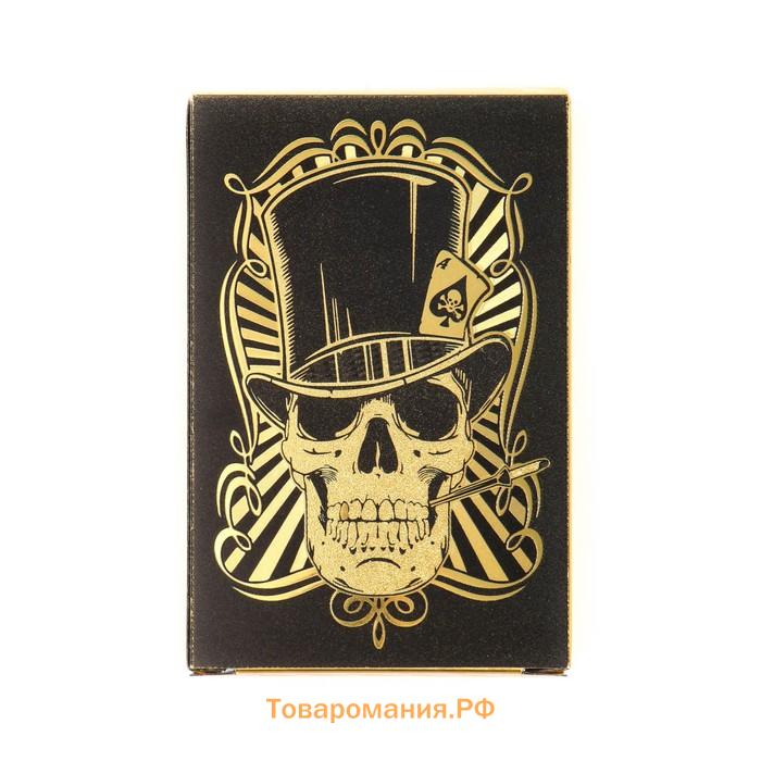 Карты игральные пластиковые «Череп в шляпе», колода 54 шт., 8.7×5.7 см