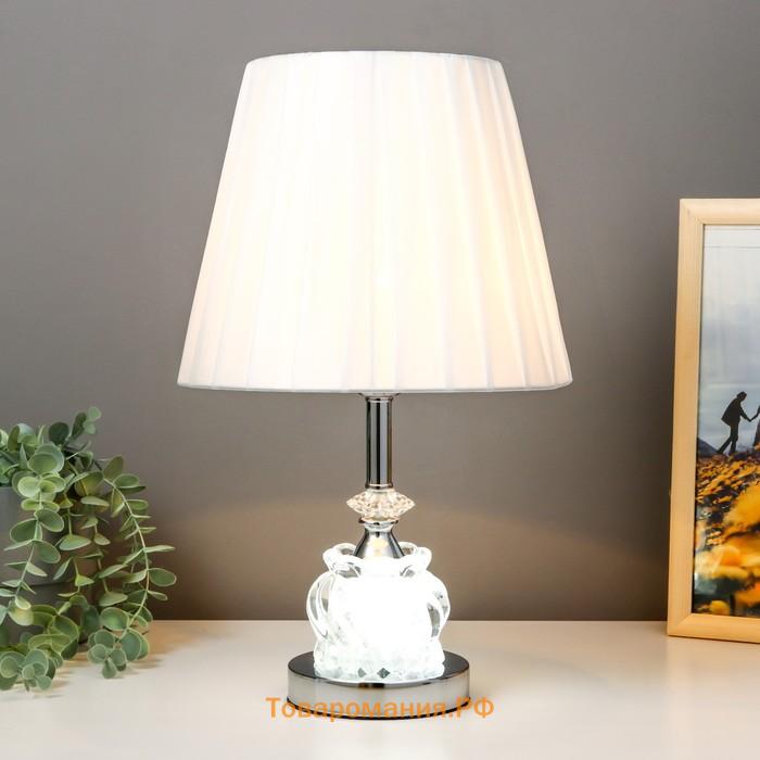Настольная лампа с подсветкой 16886/1 Е27 40 Вт хром 25×25×44 см RISALUX