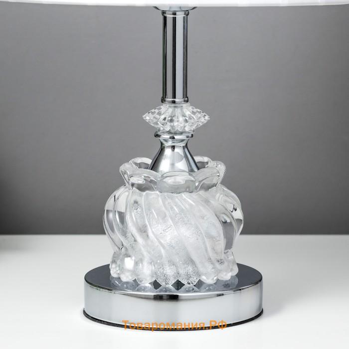 Настольная лампа с подсветкой 16886/1 Е27 40 Вт хром 25×25×44 см RISALUX