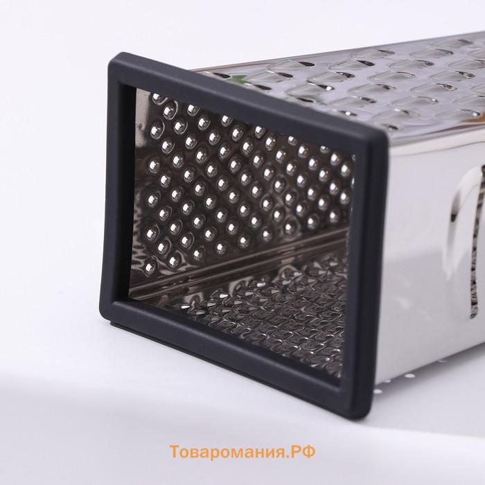 Тёрка Magistro Gate, 4 грани, 10.5×8.5×24.5 см, чёрная