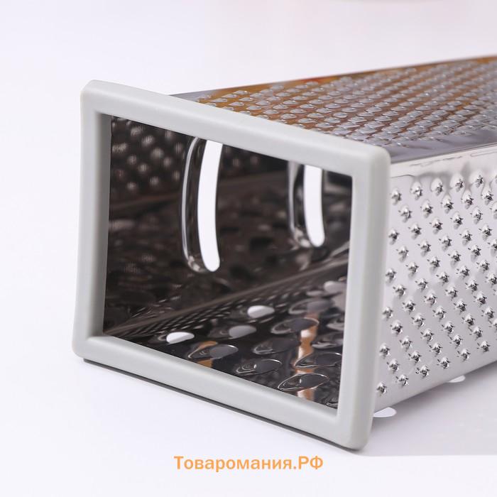 Тёрка Magistro Gate, 4 грани, 10.5×8.5×25.5 см, серая