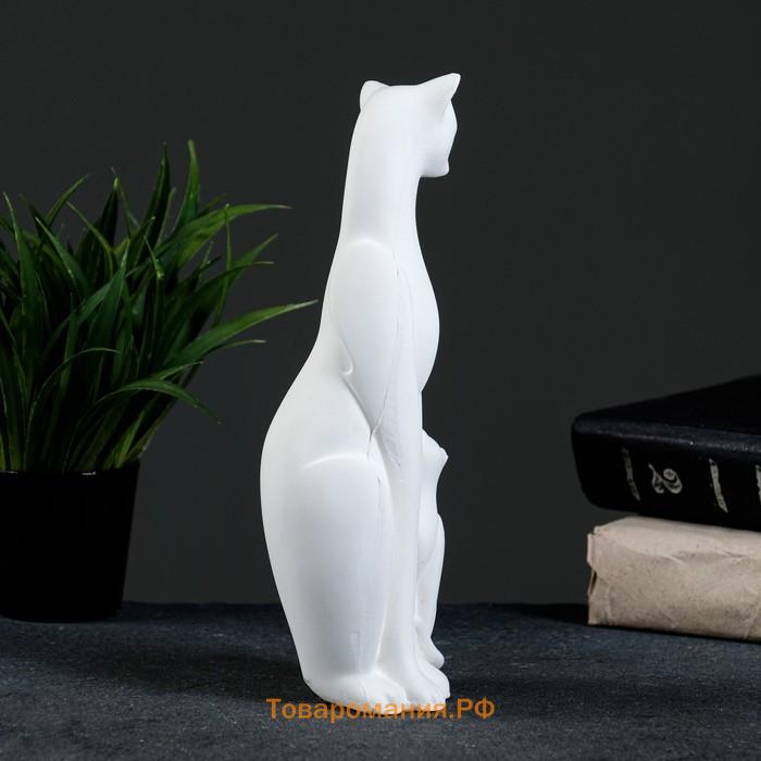 Фигурка гипс «Кошка с котенком», 21×7×7 см