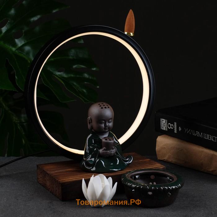 Набор благовоний на подставке "Будда" 23х20см, с подсветкой USB