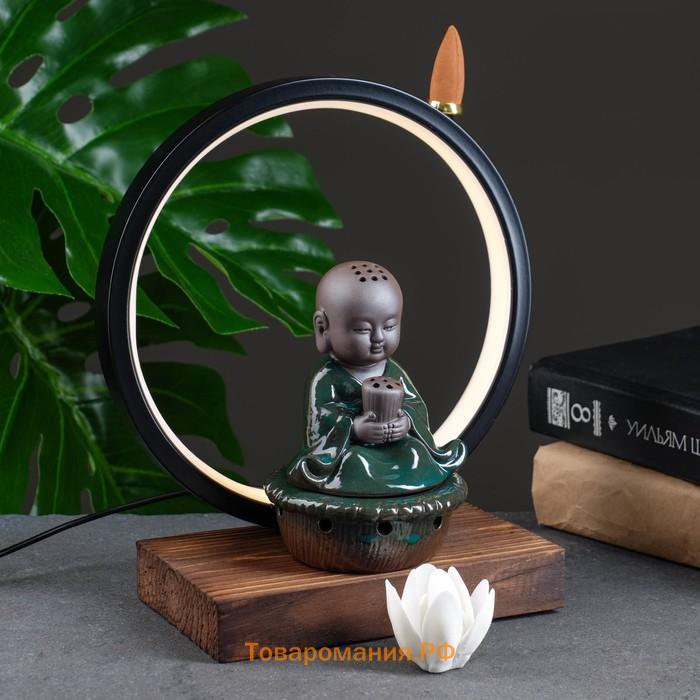 Набор благовоний на подставке "Будда" 23х20см, с подсветкой USB