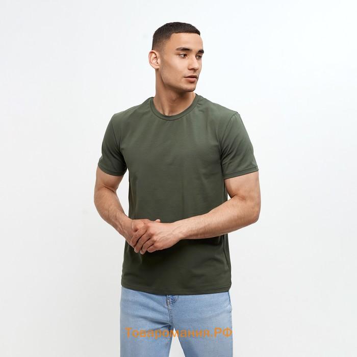 Футболка мужская MINAKU REGULAR FIT: цвет хаки, р-р 52