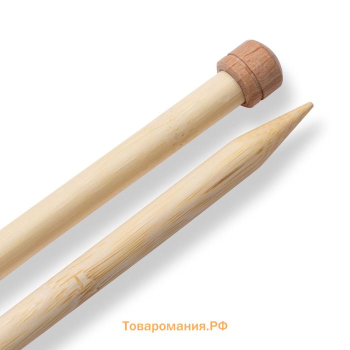 Спицы прямые, бамбуковые, 10,0 мм/33см, 2 шт