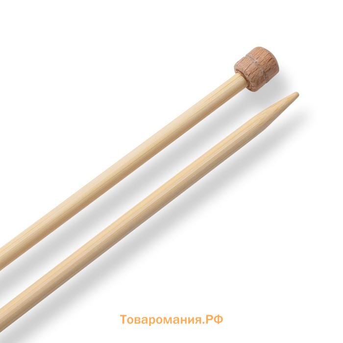 Спицы прямые, бамбуковые, 4,0 мм/33см, 2 шт