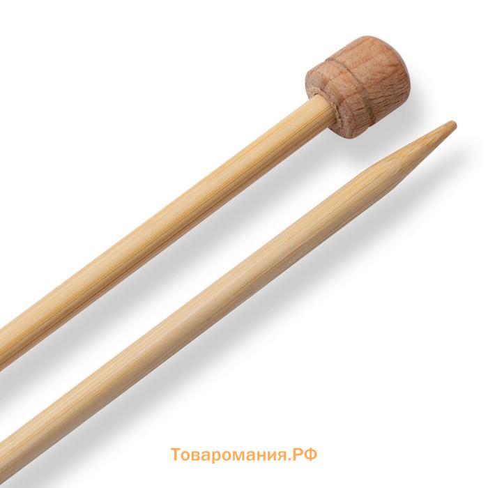Спицы прямые, бамбуковые, 5,0 мм/33 см, 2 шт