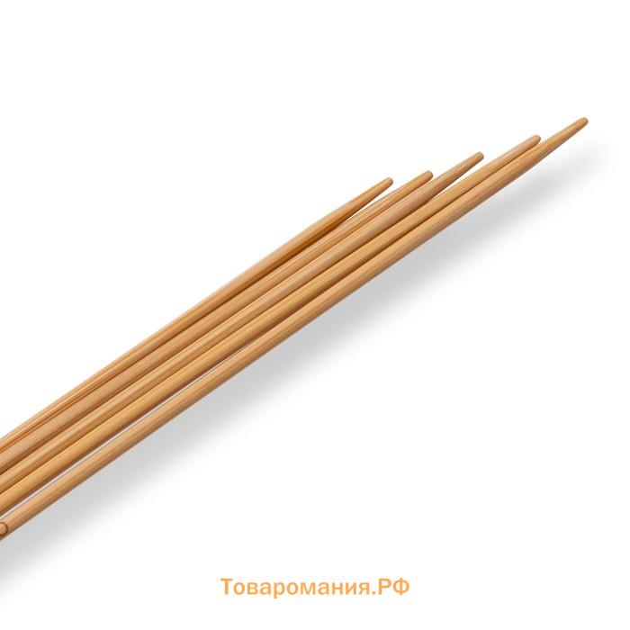 Спицы чулочные, бамбуковые, 2,0 мм/20см, 5 шт