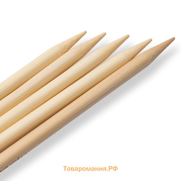 Спицы чулочные, бамбуковые, 6,0 мм/20см, 5 шт