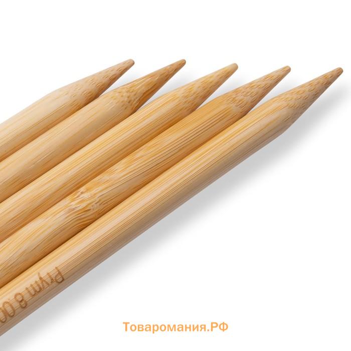 Спицы чулочные, бамбуковые, 8,0 мм/20см, 5 шт