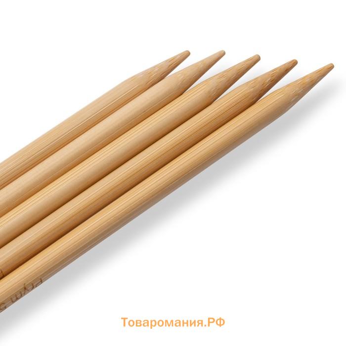 Спицы чулочные, бамбуковые, 5,5 мм/20см, 5 шт