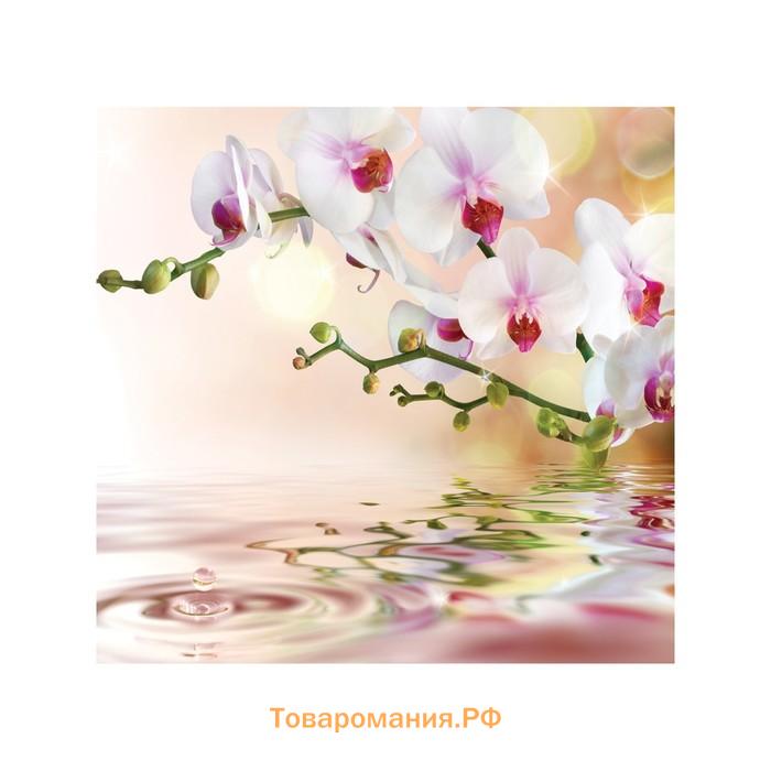 Органайзер в ванну на присосках «Нежная орхидея», для хранения игрушек и мелочей, размер 33х39 см