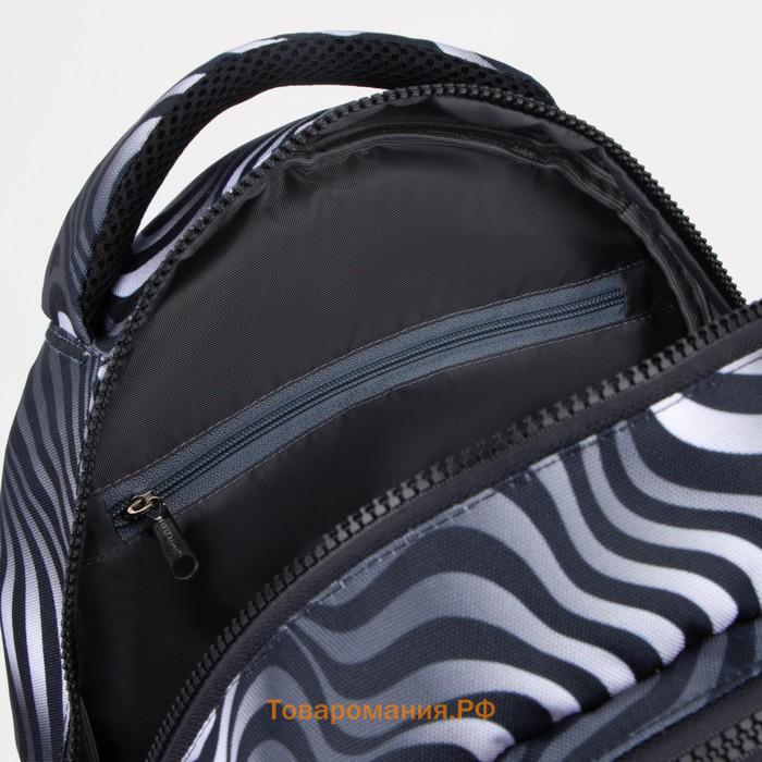 Рюкзак Erich Krause из текстиля на молнии, 1 карман, цвет чёрный
