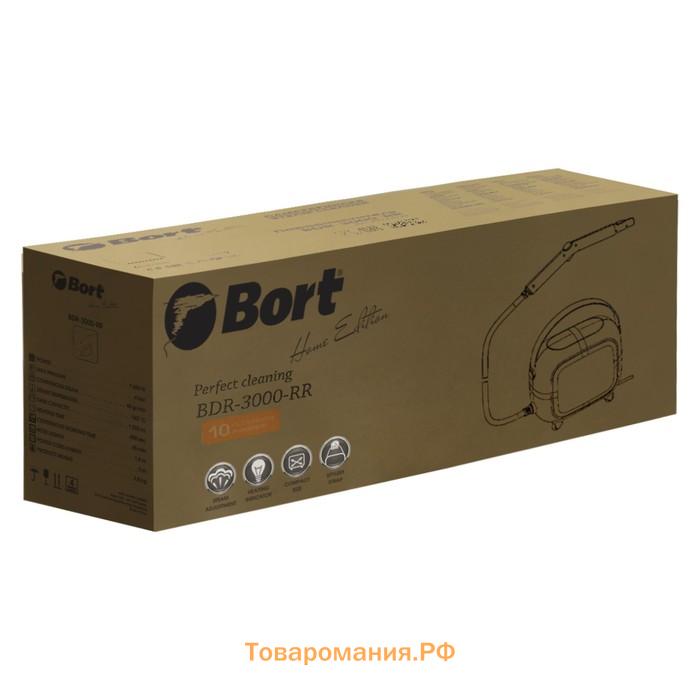 Пароочиститель Bort BDR-3000-RR, 1600 Вт, 45 г/мин, 1.2 л, 4 бар, нагрев 480 сек, белый