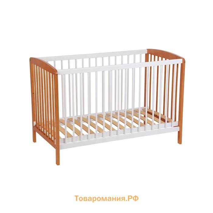 Кроватка детская Polini kids Simple 101, цвет белый-бук