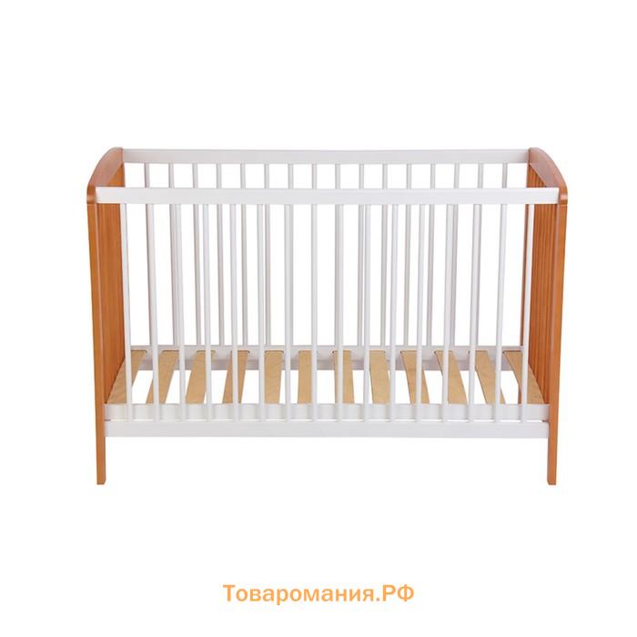 Кроватка детская Polini kids Simple 101, цвет белый-бук