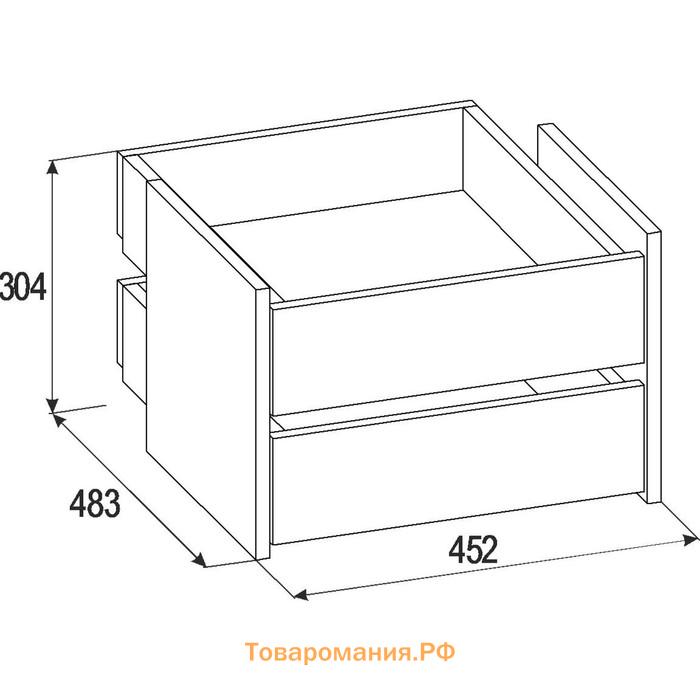 Комплект ящиков для шкафов-купе Home, 452 × 483 × 304 мм, цвет белый