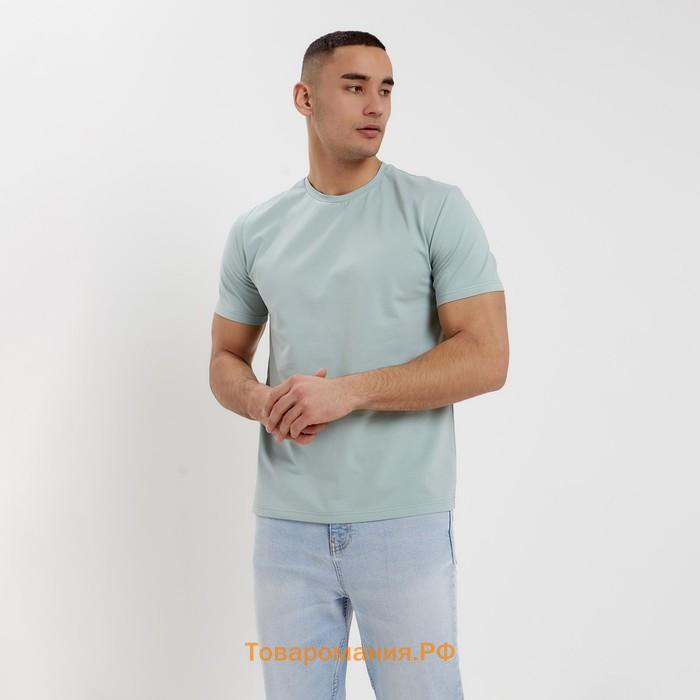 Футболка мужская MINAKU REGULAR FIT: цвет аква, р-р 46