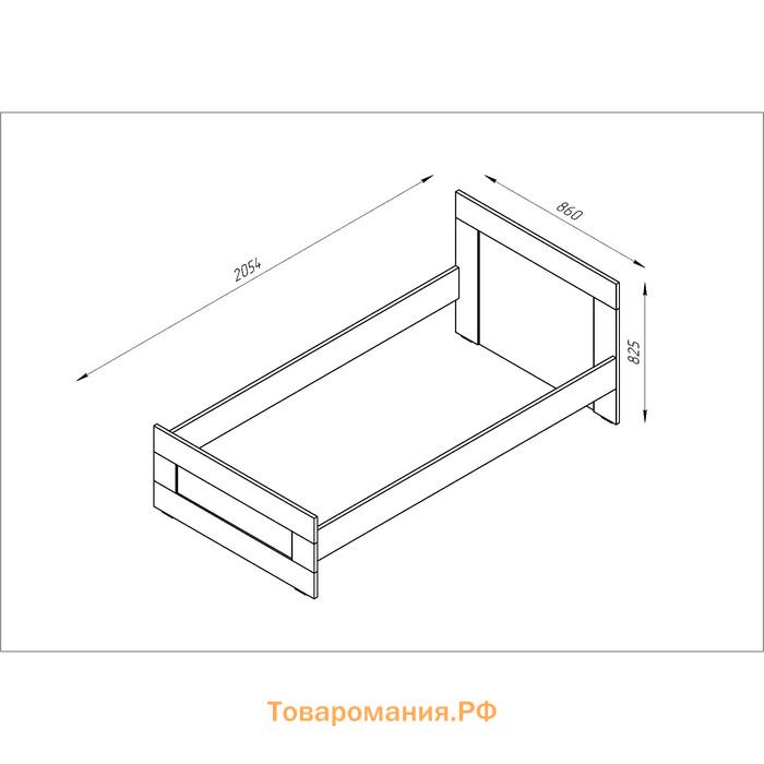 Кровать односпальная «Сириус», 80×200 см, ортопедическое основание, цвет венге